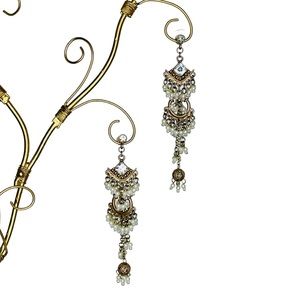 Princess Chandelier Beaded and Pearl Accented Earrings